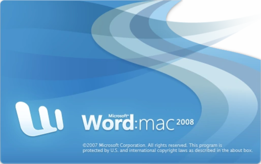 Microsoft Word 2008 for Mac Splash Screen (2008)